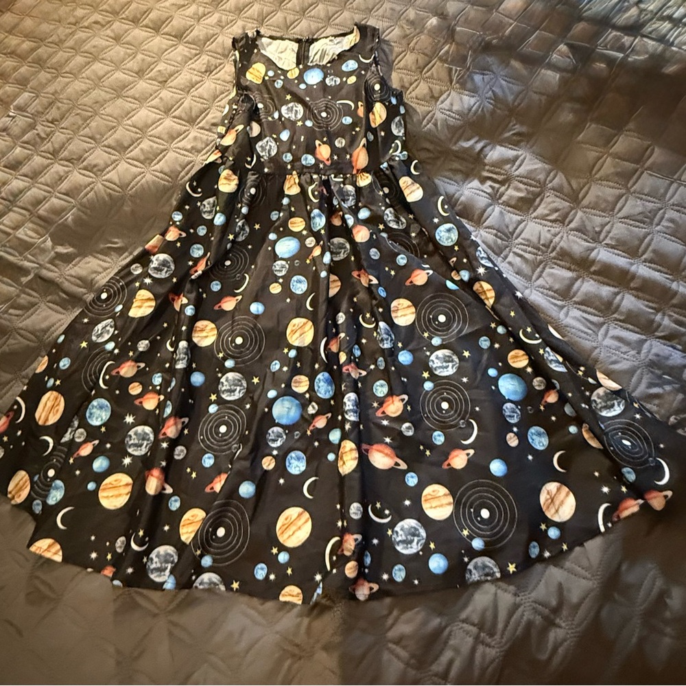 Black Space-Themed Dress